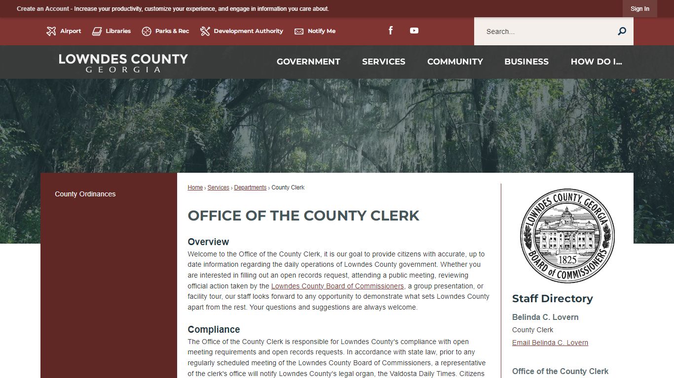 Office of the County Clerk | Lowndes County, GA - Official Website