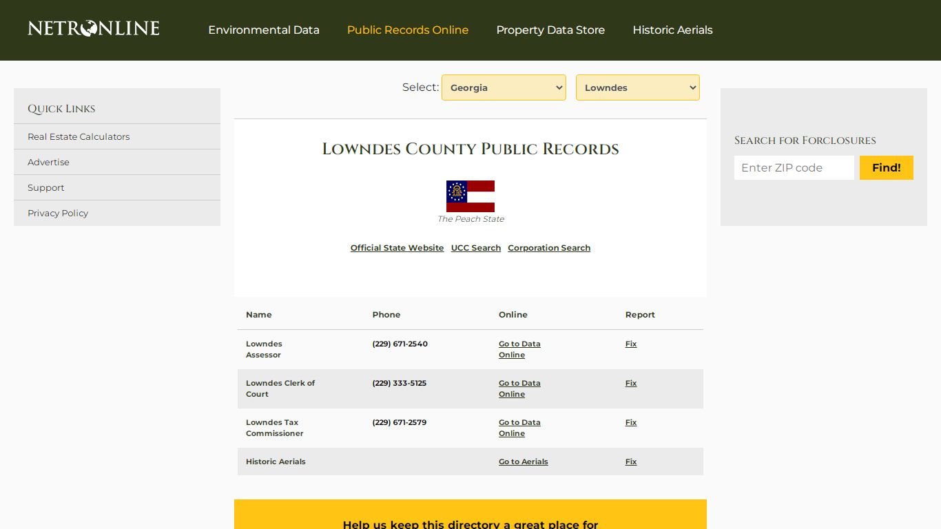 Lowndes County Public Records - NETROnline.com